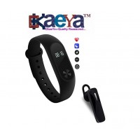 OkaeYa fitness Band with Heart Rate sensor/Pedometer/Sleep Monitoring With K1 Wireless Stereo Headset excellent sound quality and an amazingly lightweight design